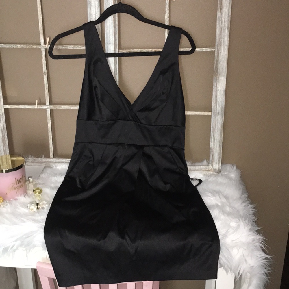 Black short dress.